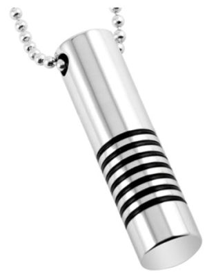 Stainless Steel Classic Cylinder Pendant