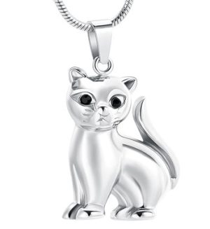 Stainless Steel Clever Cat Pendant